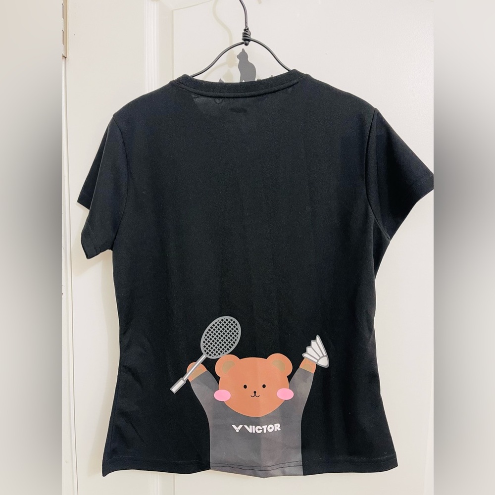 Victor black bear badminton shirt (women)
